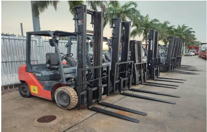 Forklift and supporting site machinery