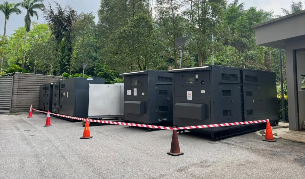 Temporary-power generator enclosures arranged as a coordinated site system